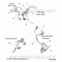 ELECTRICAL, WIRE HARNESS, HOOD, ELEC. START
