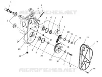 CHAINCASE ASSEMBLY 500 CARB 0962764, 500 CARB SKS 0962564,  500 CARB SKS E9 (4931873187B011)