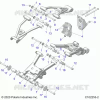 REAR SUSPENSION CONTROL ARM, MOUNTING