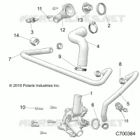 ENGINE, WATERPUMP AND BYPASS