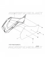 BODY, RIGHT HAND SIDE PANEL HEAT SHIELD AND HARDWARE 1 UP