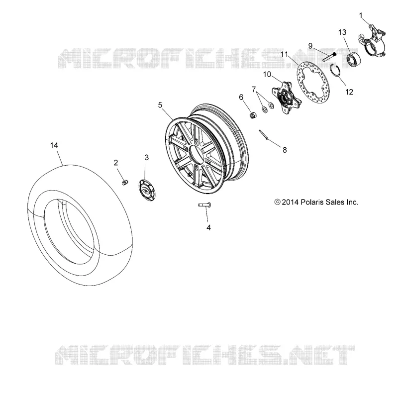 WHEELS, FRONT AND HUB