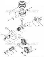 CRANKSHAFT AND PISTON SPORTSMAN 500 W969244 AND SWEDISH SPORTSMAN 500 S9692 (4936093609D004)