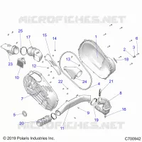 DRIVE TRAIN, CLUTCH COVER AND DUCTING
