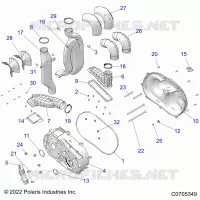 DRIVE TRAIN, CLUTCH COVER AND DUCTING