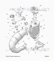 ENGINE, EXHAUST SYSTEM AND TURBO ASM.