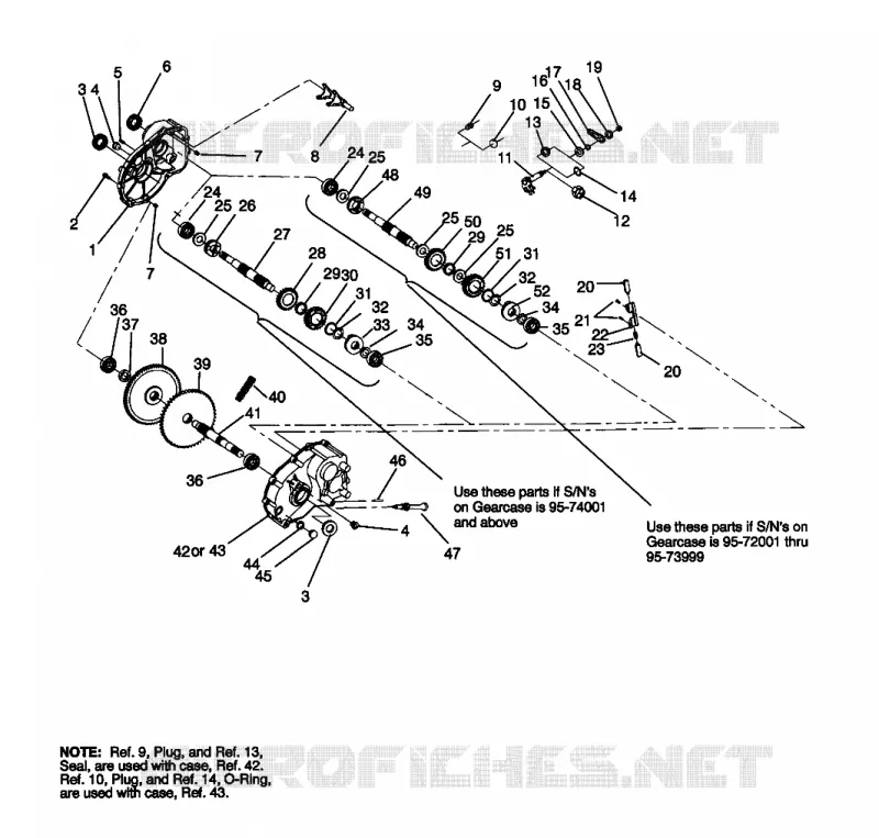 GEARCASE ASSEMBLY TRAIL BLAZER W957221 (4930363036C005)
