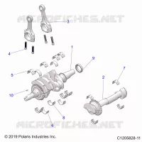ENGINE, CRANKSHAFT AND BEARINGS
