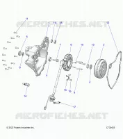 ENGINE, STATOR COVER AND FLYWHEEL