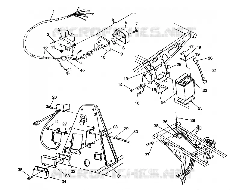 ELECTRICAL/TAILLIGHT ASSEMBLY 2X4 350L W937539 (4924032403029A)