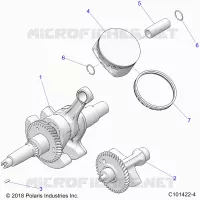 ENGINE, CRANKSHAFT, PISTON AND BALANCE SHAFT