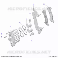BRAKES, FRONT BRAKE CALIPER