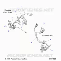 ELECTRICAL, WIRE HARNESS, HOOD, ELEC. START