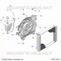 ENGINE, COOLING SYSTEM, RADIATOR, FAN & OVERFLOW BOTTLE