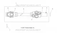 DRIVE TRAIN, FRONT PROP SHAFT (BUILT 9/17/07 AND BEFORE)