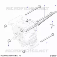 DRIVE TRAIN, REAR GEARCASE, MOUNTING
