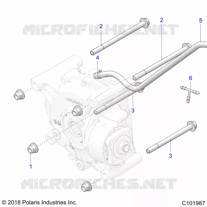 DRIVE TRAIN, REAR GEARCASE, MOUNTING