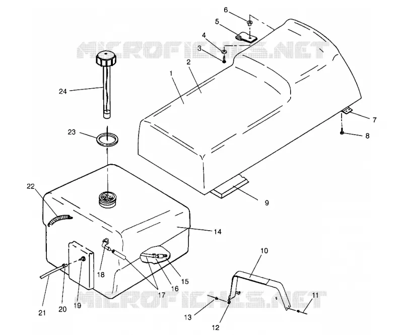 SEAT   GAS TANK ASSEMBLY WIDETRAK LX 0952064 AND  EUROPEAN WIDETRAK LX E9 (4928942894A007)