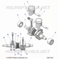 ENGINE, PISTON AND CRANKSHAFT