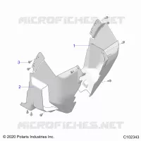 BODY, FRONT MUD GUARDS