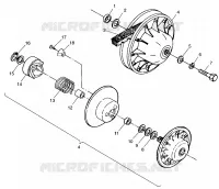 DRIVEN CLUTCH MAGNUM 2X4 W98AA42A (4945524552B012)