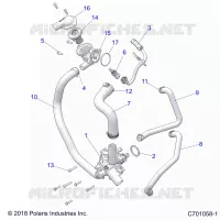 ENGINE, WATERPUMP AND BYPASS