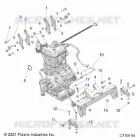 ENGINE, TRANSMISSION MOUNTING & LONG BLOCK- R23MAU57B4/B9 (C730154)