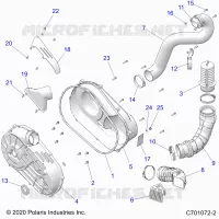 DRIVE TRAIN, CLUTCH COVER AND DUCTING