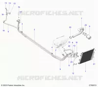 AIR CONDITIONING CONDENSER AND HOSE ROUTINGS