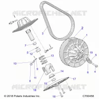 DRIVE TRAIN, SECONDARY CLUTCH