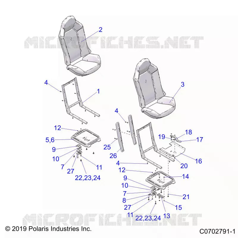 SEAT ASM. AND SLIDER