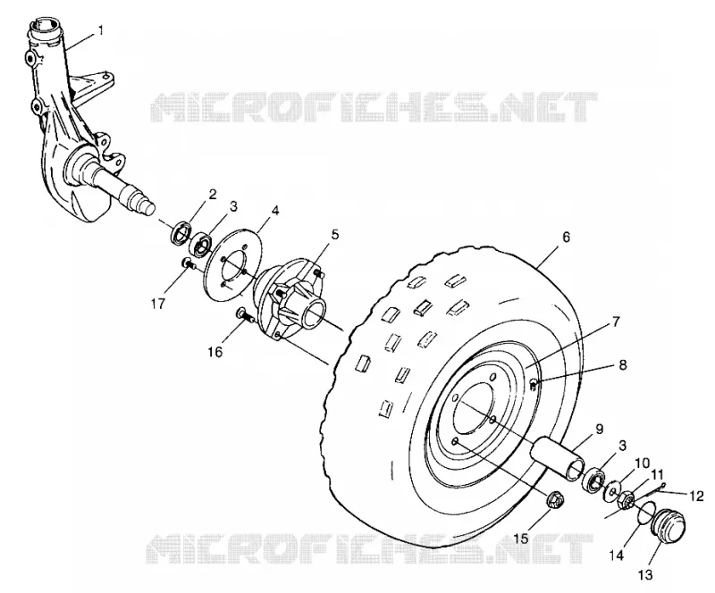 FRONT WHEEL TRAIL BOSS W97AA25C (4940574057B005)