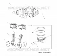 ENGINE, CRANKSHAFT AND PISTON