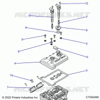 ENGINE, THROTTLE BODY AND VALVE COVER
