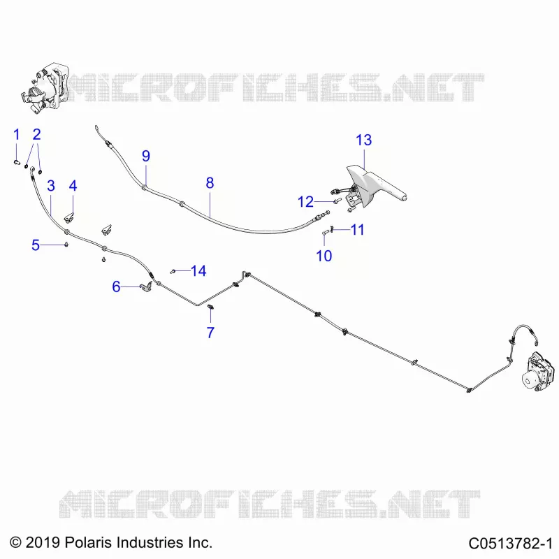 REAR BRAKE BRAKE LINE AND PARK BRAKE
