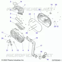 DRIVE TRAIN, CLUTCH COVER AND DUCTING