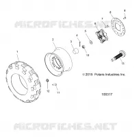WHEELS, FRONT TIRE AND BRAKE DISC