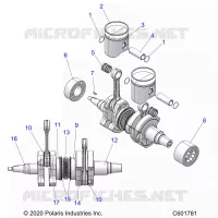 ENGINE, PISTON AND CRANKSHAFT