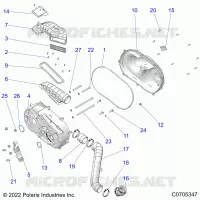 DRIVE TRAIN, CLUTCH COVER AND DUCTING