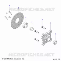 WHEELS, FRONT HUB AND BRAKE DISK