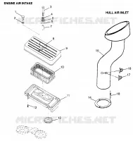 AIR INTAKE/HULL AIR INLET (INTL. SL 700/INTL. DELUXE) INTL. SL 700 I (4940874087B010)