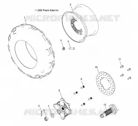 FRONT WHEEL AND HUB, FRONT
