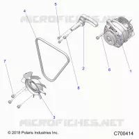 ENGINE, ENGINE, ALTERNATOR, FAN AND BELT- R21RRED4FA/NA/SCA (C700414)