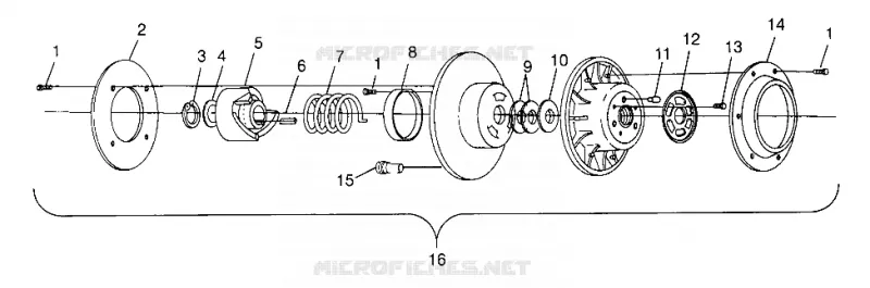 DRIVEN CLUTCH 500 EFI 0973774 (4938423842B014)