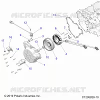 ENGINE, STATOR AND FLYWHEEL