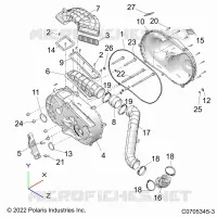 DRIVE TRAIN, CLUTCH COVER AND DUCTING
