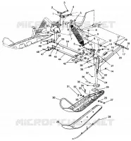 FRONT SUSPENSION AND SKI XLT RMK 0960956, XLT SKS 0960556 AND EUROPEAN XLT (4931813181B001)