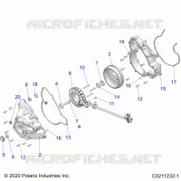 ENGINE, STATOR COVER AND FLYWHEEL