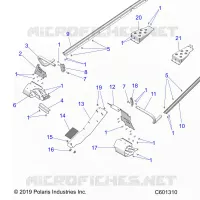 CHASSIS, CLUTCH GUARD, FOOTRESTS, TUNNEL GRIPS