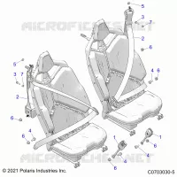 SEAT BELT MOUNTING, REAR, STANDARD